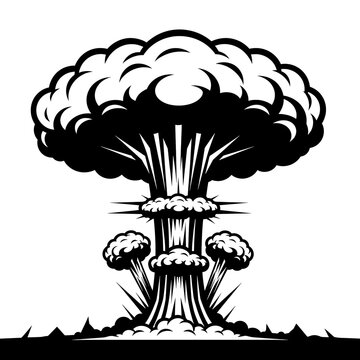 Nuclear Mushroom Cloud Explosion.