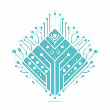 Abstract Digital Circuit Board Pattern