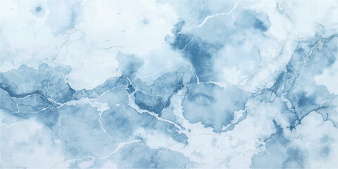Obraz premium A stunning abstract pattern of cold blue ice texture on a winter window reflects the ethereal beauty of a bright day with a backdrop reminiscent of white clouds in the vast sky.