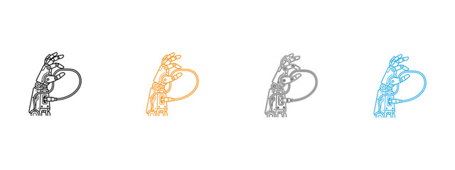 Four stylized monkey icons in different colors Vector ©  top vector icon