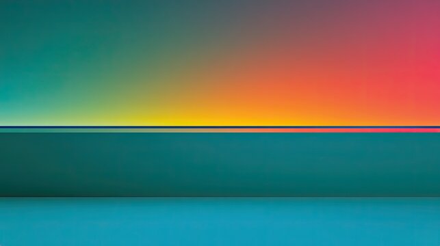 Subtle gradient shifts from teal to fiery hues over a muted teal expanse
