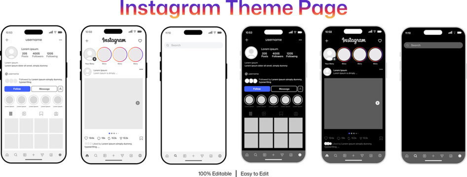 Instagram post feed frame mockup with smartphone Iphone 16 pro max mock up template design, social media instagram carousel post template vector illustration.