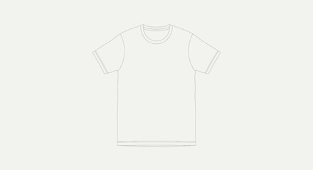 Naklejka premium A blank white t-shirt vector illustration template showing the front and back of a casual cotton tee garment for fashion apparel design
