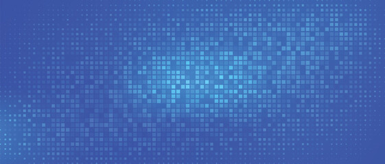 Abstract Blue Digital Pixel Mosaic Pattern Background © Dayatz