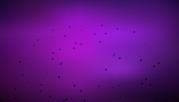 Purple Plexus Network Backdrop. Geometric Cyber Tech Grid Pattern