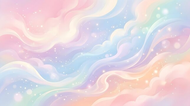 pastel gradient clouds watercolor sky soft colorful