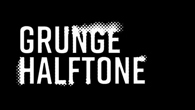 Halftone Grunge Distortion Typography Reveal