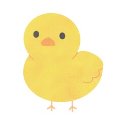 ひよこのかわいい手描きイラスト © 緑 稲場