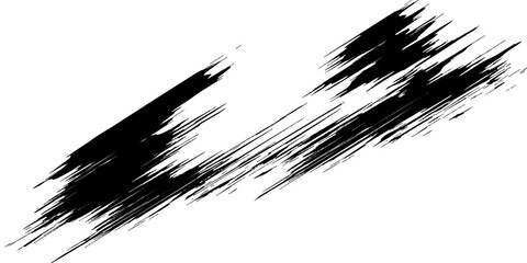Black abstract brush stroke pattern against a white background. © GREENPIXEL Art