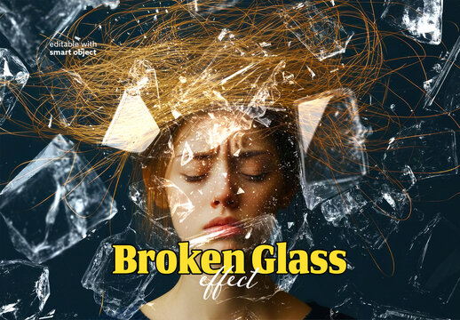 Broken Glass Photo Effect