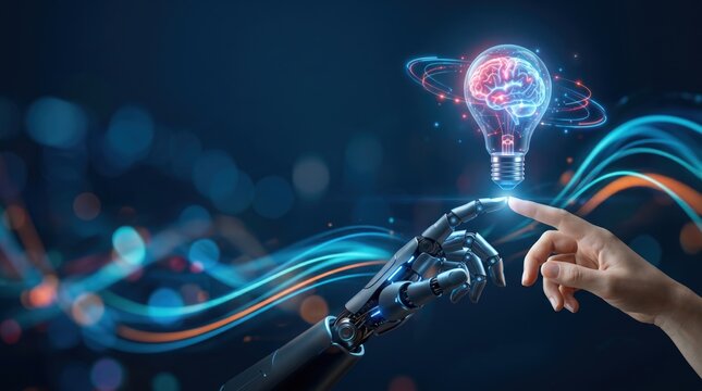 Exploring artificial intelligence development tech lab digital art futuristic close-up innovation
