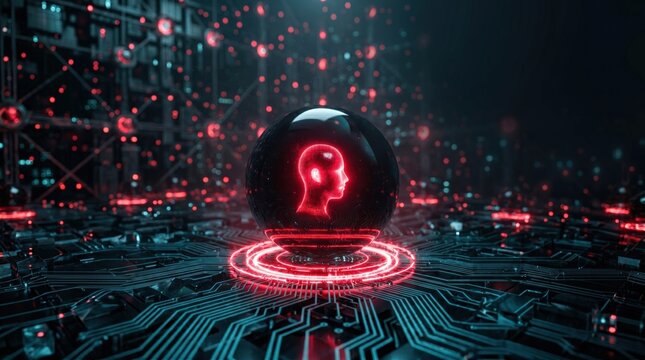 Exploring ai innovation virtual environment digital art futuristic perspective technology concept