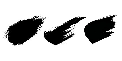Abstract black ink brush strokes with rough edges and dynamic movement create a powerful artistic composition, suggesting creativity and bold expression. © Black Art