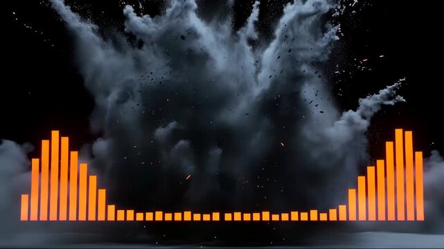 Smoke Burst Audio Background Illustration
