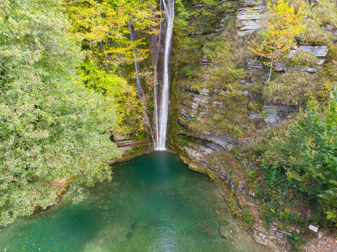 Erfelek waterfall and its view in Sinop.