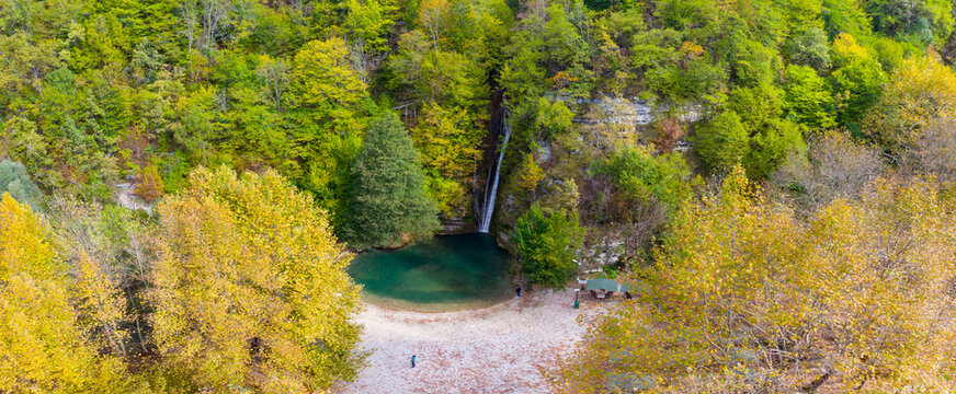 Erfelek waterfall and its view in Sinop.