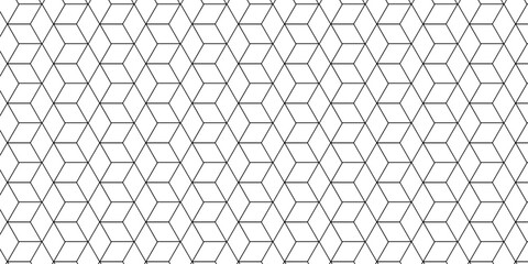 Obraz premium vector seamless pattern with square lines cube structure wallpaper textile background. geometric paper grid steel repeat element cubic pattern background.