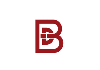 Minimalist red letter B logo on white background © Roy