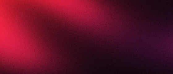 Naklejka premium Abstract red light leak on black background, soft magenta glow with grainy texture, cinematic dark gradient wallpaper, atmospheric crimson blur for dramatic overlay and creative web design.