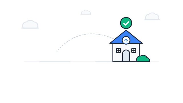 Paper Document with A Plus Grade Arriving at Home Animation