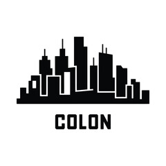 Fototapeta premium city skyline silhouette on white background urban