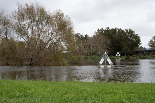 Receding Flood Waters After Storms