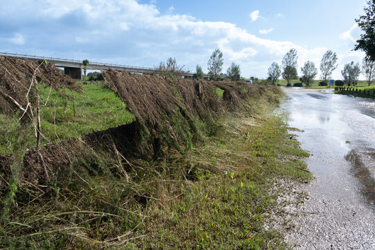 Receding Flood Waters After Storms