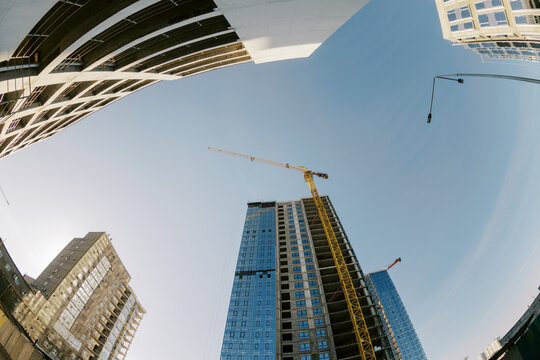 Construction Site in Urban Area on a Sunny Day