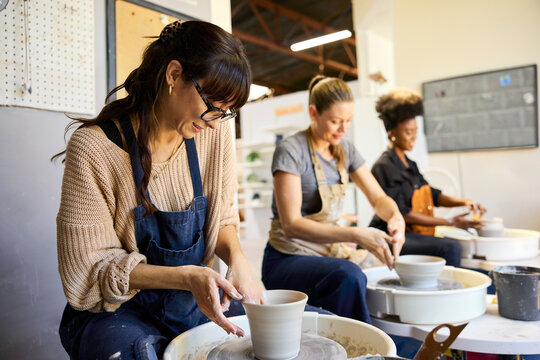 Women Learning Pottery