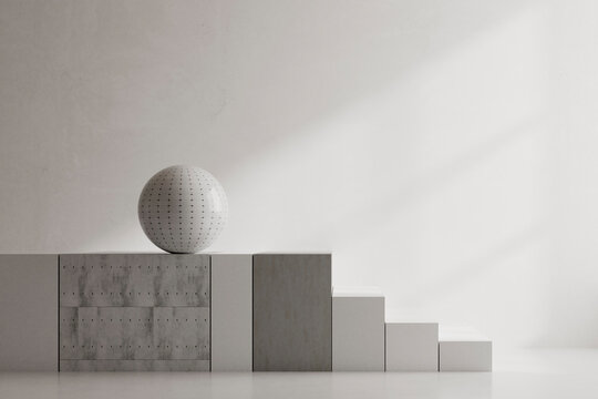 Minimal abstract blocks with sphere in soft light