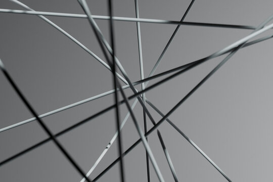 Complex abstract network of intersecting lines