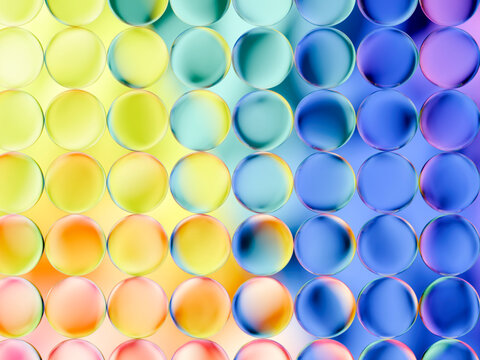 Colorful Circles Create Patterns on a Smooth Surface