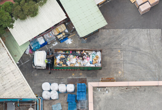 Aerial View of Industrial Corporate Waste Collection