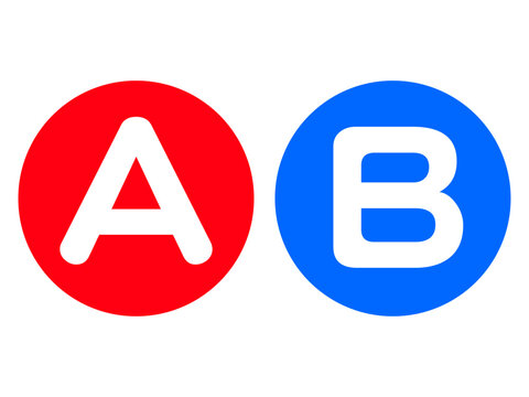 AとBの選択肢のイラスト素材