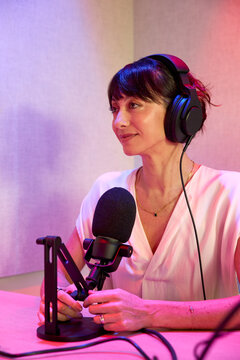 Woman RecordingPOdcast