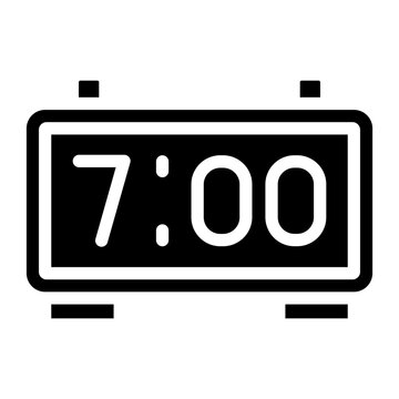 Digital Clock Icon Style