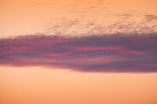 Dramatic sunset orange and violet sky