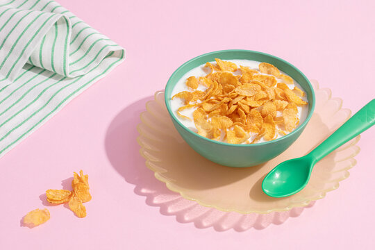 Cornflakes Bowl Pastel Scene