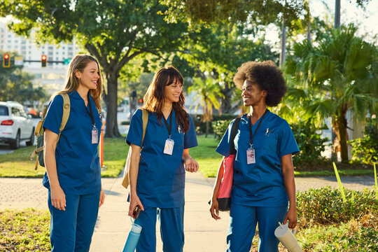Healthcare workers Stroll in Saint Petersburg