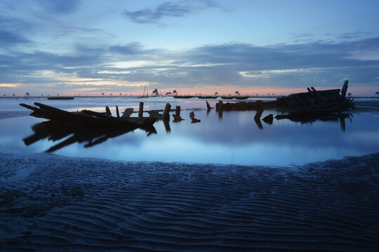 Twilight Wreck Reflection