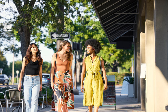 Friends Walk on the St. Petersburg Street