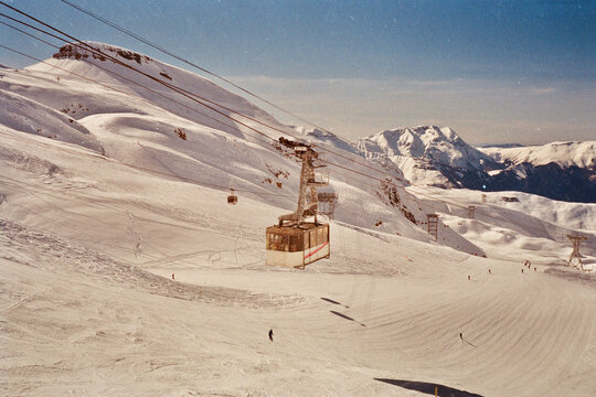 Ski slope gondola