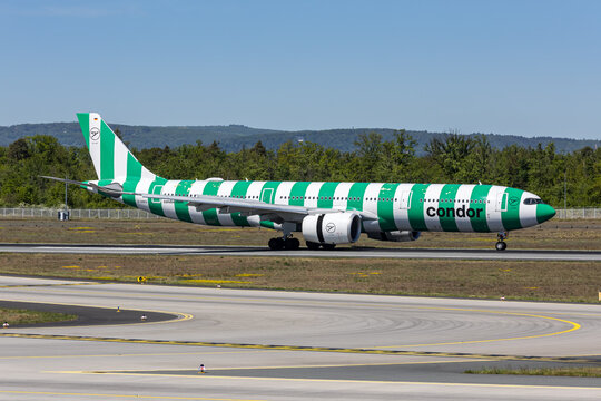 Condor Airbus A330-900neo airplane at Frankfurt airport in Germany