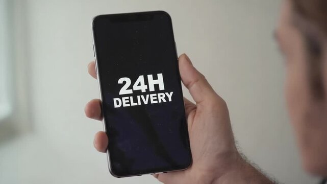 24-hour delivery. Online business. 24h.
