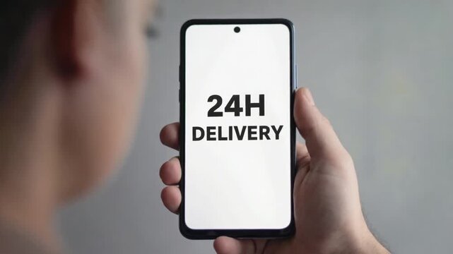 24-hour delivery. Online business. 24h.