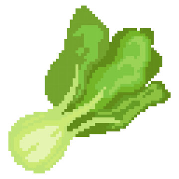 Pixel Art Green Mustard Greens - Pixel Art Sample 1024 x 1024