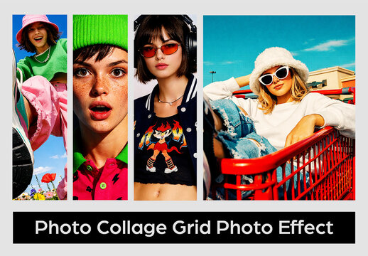 Photo Collage Grid Photo Effect