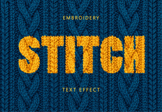 Embroidery Text Effect