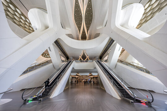 Riyadh Metro KAFD King Abdullah Financial District Station by Zaha Hadid Architects in Saudi Arabia
