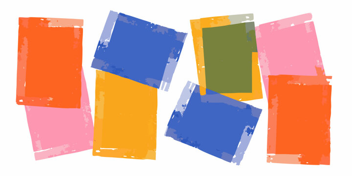 colorful rectangular paint swatches arranged samples color